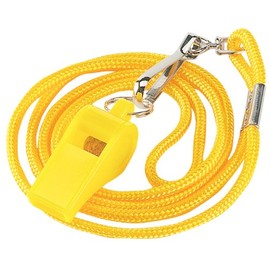 Markwort Plastic Whistle and Lanyard Combo (1 Dozen), Yellow