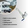Cold Water Tap White Single Lever 12V Microswitch Caravan Motorhome