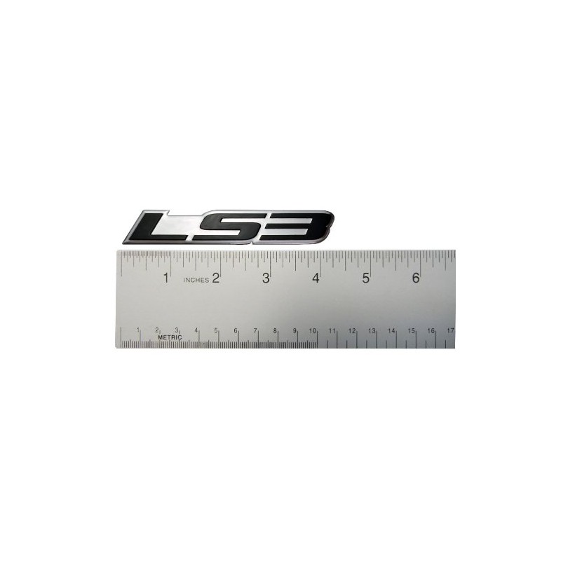 ERPART LS3 Embossed Black on Highly Polished Silver Real Aluminum