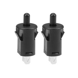 Rebower PB35 Temporary Normal Close Replacement Switch for Refrigerator or Freezer Lighting AC 250V 3A / Black / Pack of 2