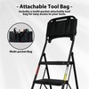 BONTEC 5-Step Ladder, 400lbs Max Load, Folding Step Stool with