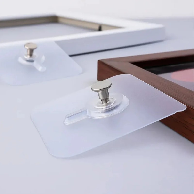 Ganchos Adhesivos Fuertes De Pared Para Colgar Fotos, Cuadro Plateado