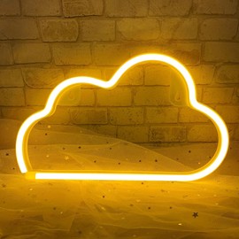 GIGIIS LED Cloud Neon Sign Warm White LED Cloud Sign Cute Cloud Light Advertising Bright Hanging Neon Light for Christmas Birthday Living Room Wedding Party Decoration