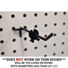 Black Peg Hook Stoppers, Squeeze & Pinch Inventory Control Clips