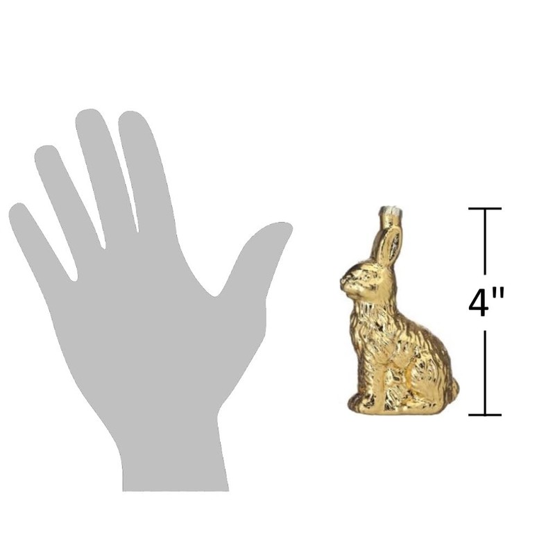 The Bridge Collection Gold Rabbit Ornament - Easter Bunny Hanging