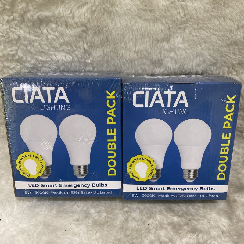 Ciata 2×Double Pack Ciata Rechargeable Emergency Light Bulb