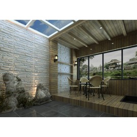 Kingsman 31.4 in. x 24.6 in. x 1 in. Off-White Plant Fiber Glue-On Wainscot Self-Adhesive 3D Wall Panels for Home Living Room Bedroom Indoor TV Background Wall 32 Sq Ft. (6-Pack) (Berlin)