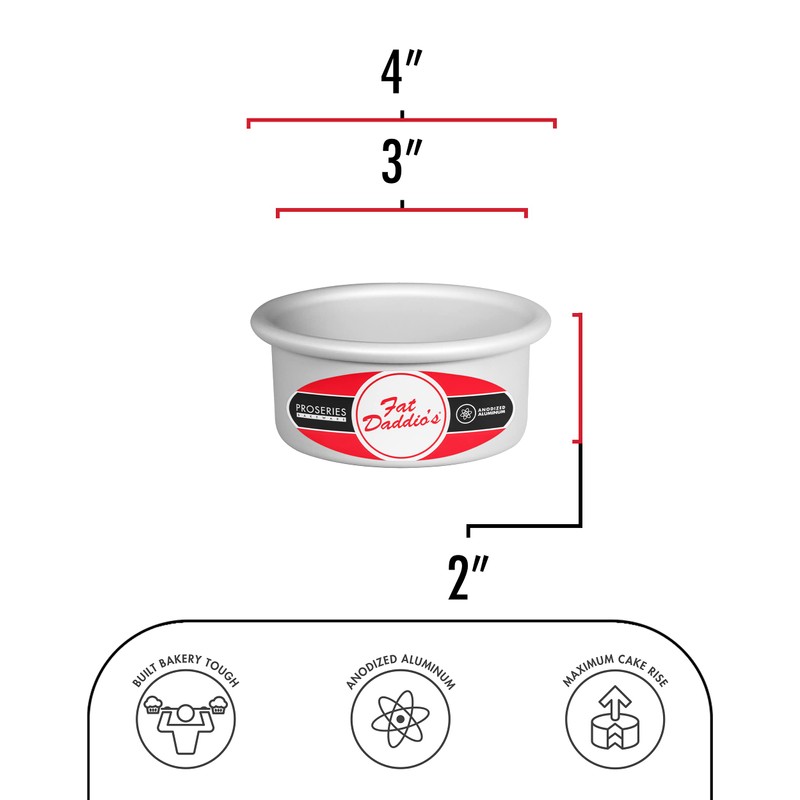 Fat Daddio's PCC-32SET Anodized Aluminum Round Cheesecake Pan with Removable