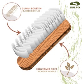 SULPO Shoe Brush Suede Brush for Nubuck Leather Care Shoes – Suede Care – Rubber Crepe – Robust Crepe Brush Nubuck Leather – Cleaning Nubuck Leather – High-Quality Cleaning Shoe Brush – Pack of 1