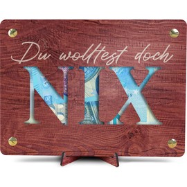 Geldgeschenke - XL Geburtstags Karte aus Holz inkl. Ständer | Geldgeschenke Geburtstag, Geld Geschenk Geburtstag, Geldgeschenk Geburtstag, Geldgeschenke Verpackung, Geburtstagskarte (Grußkarte NIX)