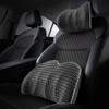 Reposacabezas de Coche y Cojín de Apoyo Lumbar (Gris Oscuro)