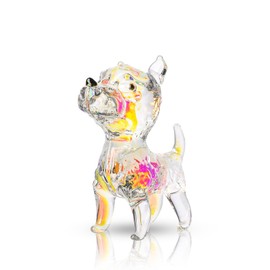 NaneTidy Crystal Dog Figurines Collection, Glass Ornament Animal Statue,Year of The Dog Ornament Zodiac Fengshui Tabletop Showpiece Paperweight Home Decorations