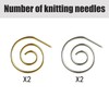 ZORRA 4PCS Knitting Needles Set, Handmade Crochet Spiral Cable Needle,