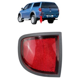BIAREN Rear Bumper Reflector Light Lamp Lens Marker Left Side For Mitsubishi L200 Triton (2005-2015) 8355A015