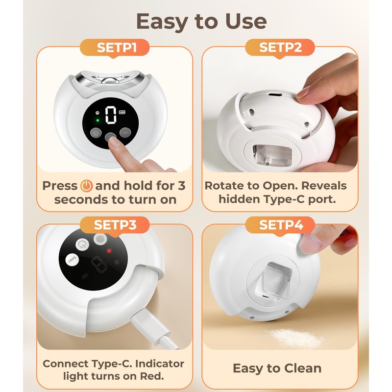 Electric Nail Clipper & No-Bending Long Handle Toenail Cutter Set