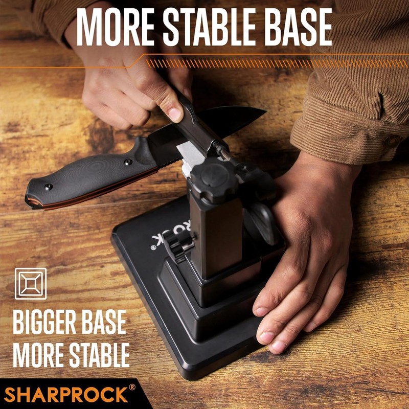Knife Sharpener System with Precision Angle Adjustable - 7 Whetstones