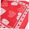 BIUDECO Heart Pattern Tablecloth Valentine's Day Table Runner Kitchen Decor