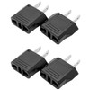 4 Pack of ALINNA Europe to US Plug Adapter, Australia