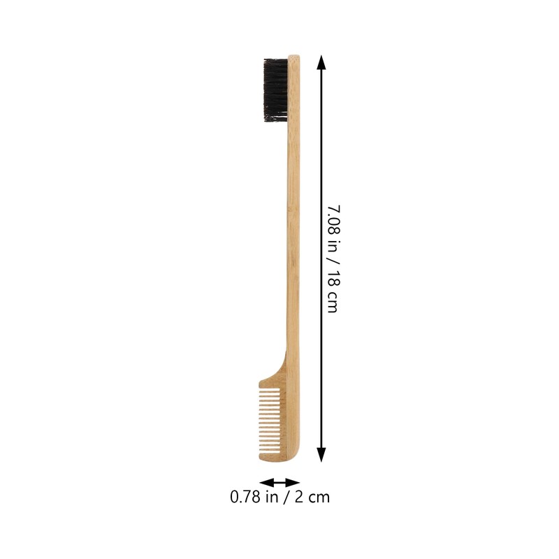HEALLILY Double-Headed Bamboo Eyebrow Comb and Lash Brush for Women