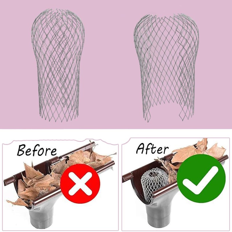 Mesee 8 Pack Downspouts Gutter Guard, Aluminum Downspout Filter, 3.5