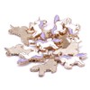 Vie jeune 50pcs Gold Plated Cute Mini Charms Enamel Unicorn