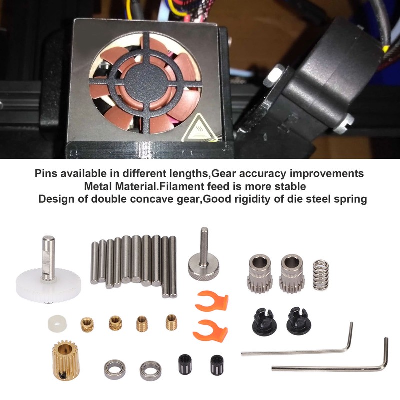 Double Pulley Extruder Kit Double Concave Gear Design Stable Feed