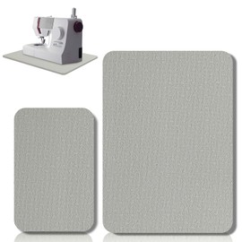 2 Pcs Sewing Machine Muffling Mat Pedal Sewing Mat Reduce Vibrations Noise No Slip Machine Accessories for Quilting(15'' X 20'' and 9'' X 14'',Gray)