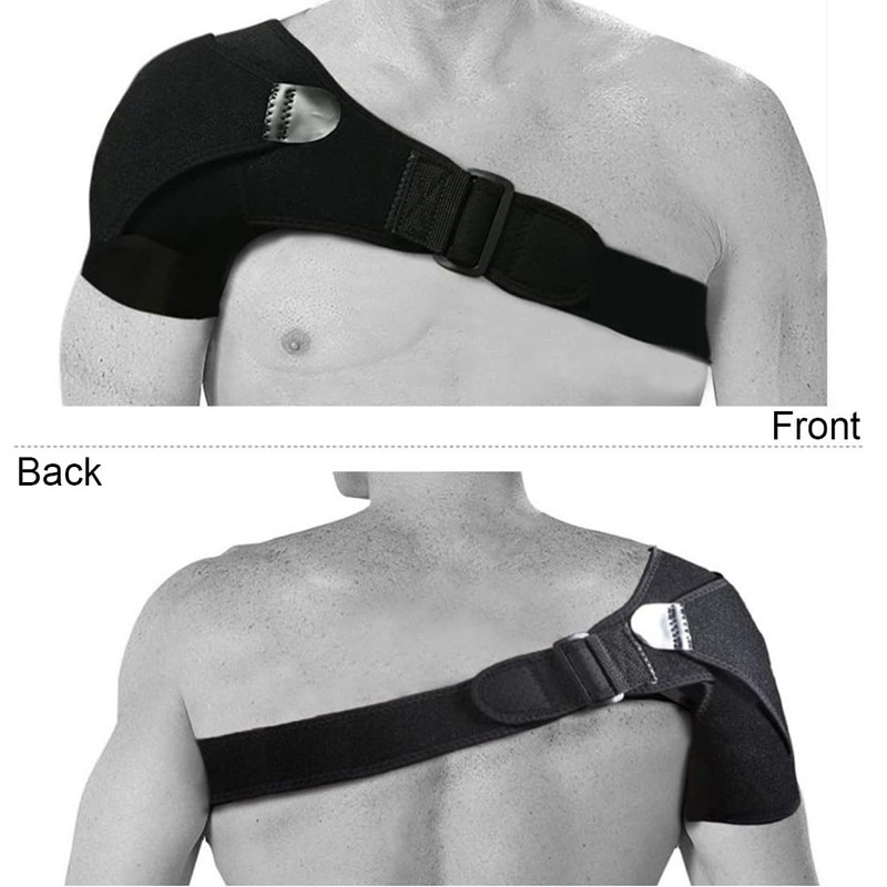 WJRQD Shoulder Support with Pressure Pad, Adjustable Shoulder Support Bandage,
