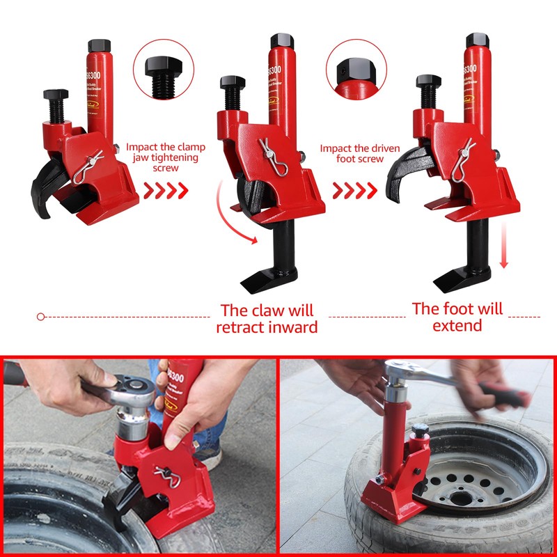 BESTOOL Manual Tire Bead Breaker Tool Adjustable Hammer Tires Changer