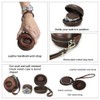 Hiram Watch Travel Case, Genuine Leather Watch Box with Detachable