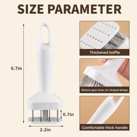 Meat Tenderizer Tool,24 -pin Stainless Steel Sharp Blade, Heavy-Duty Kitchen Gadgets, Hand Held Meat Tenderizer Needle Tool, Cooking Gadget for Tenderizing Chicken, Steak, Veal, BBQ