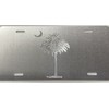 Engraved SC Palmetto Palm Tree Diamond Etched Vanity License Plate