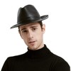 Sandy Ting Sheepskin Leather hat Classic Cowboy Fedora Hat (X-large/23-24in)