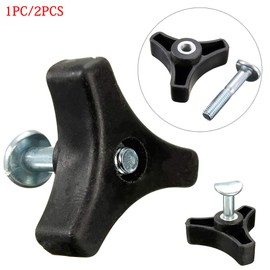 DENPETEC Triangle Knob Handle,Wing Nut and Bolt Power Equipment, Bolt Knob Triangle Nut Screw Replacement Parts Handle for Lawn Mower Machine