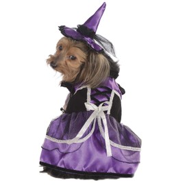 Rubies Purple Witch Pet Costume Dress and Hat
