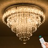 CLAIRDAI Dimmable Crystal Chandeliers Modern Chandeliers LED Flush Mount Crystal