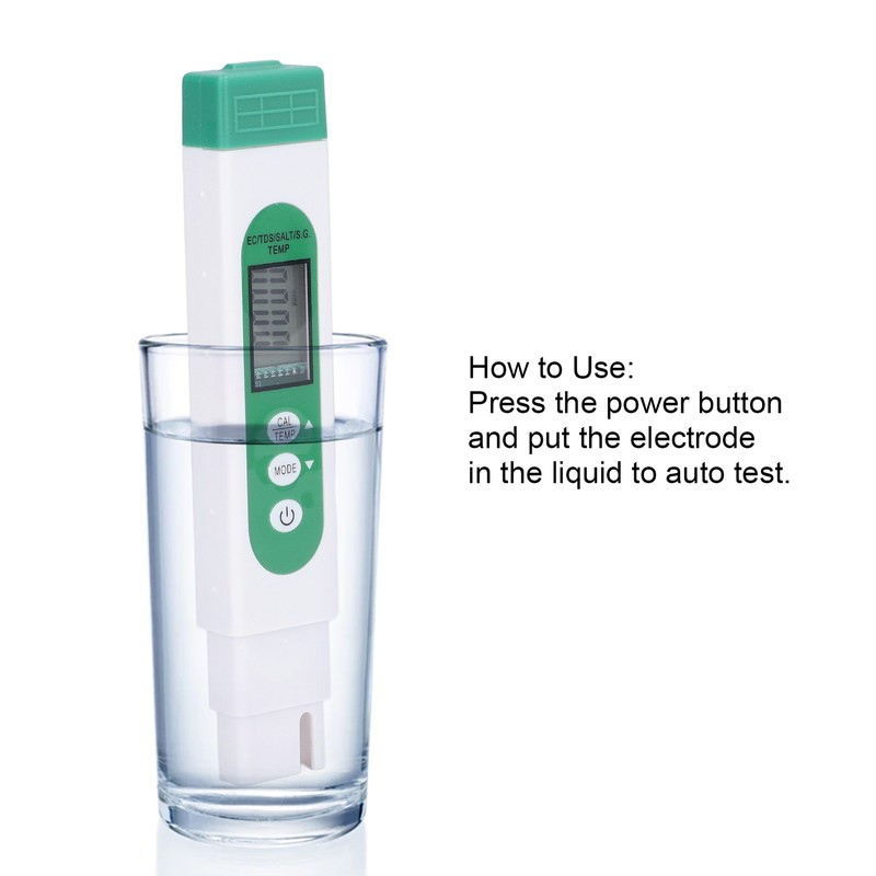 Water Quality Tester 5 in 1 TDS EC Salt S.G