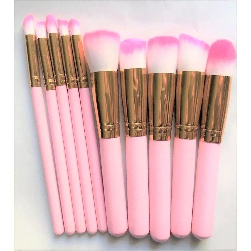 CB Lote (10sets) De 10 Brochas Kabuki Grande Surtidos Mayoreo