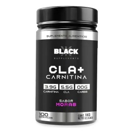 Black Supplements Cla  Carnitina 1kg 100servs Moras                                                                                                   