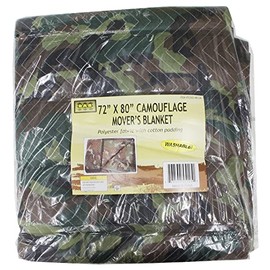 DAB 72" (183 cm) x 80" (203 cm) | Camouflage Print Moving Blanket | Lightly Padded | Polyester | Machine Washable | Versatile Use for Indoors and Outdoors | Quilt-Style Stitching