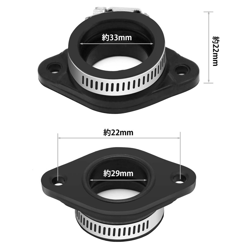 PAVIKE Carburetor Manifold Carburetor Adapter Insulator Carburetor PE28/30 PWK21/24/26/28/30 Rubber