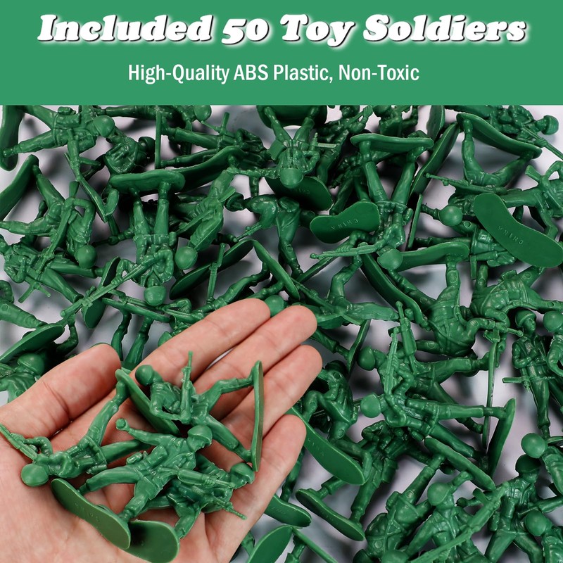 HAPTIME Classic Toy Soldiers Set (50 pcs ) , Plastic