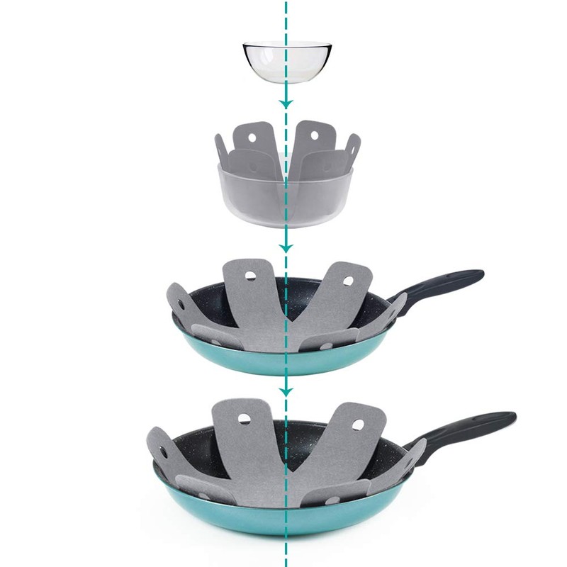 BYKITCHEN Pan Pot Protectors, Set of 12 and 4 Different