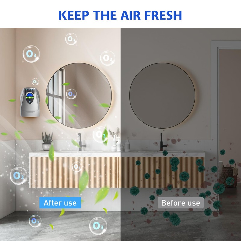 VTAR Ozone Machine, 500mg/h Multipurpose Ozone Machine Purify Air, Water,