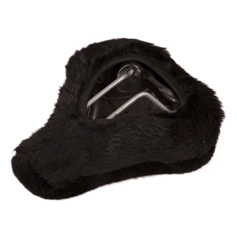 Reissner Lambskin Bicycle Saddle Cover Lambskin Combined with Faux Fur