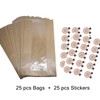 GM HOME 25 PCS Toast Paper Bag Kraft Bread Bag