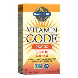 Vitamina Raw D3 60 Capsulas Vegetarianas Garden Of Life Sabor Sin Sabor
