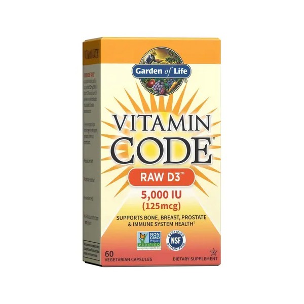 Vitamina Raw D3 60 Capsulas Vegetarianas Garden Of Life Sabor