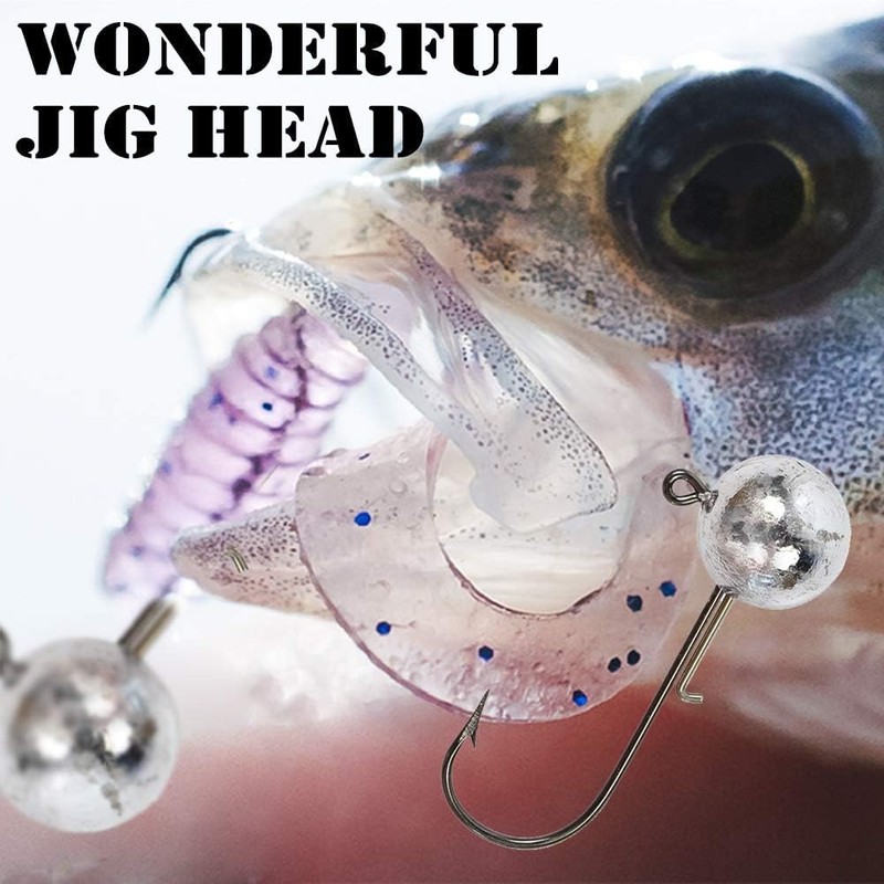 Jig Heads for Rubber Fish Fishing Jig Hook with Round