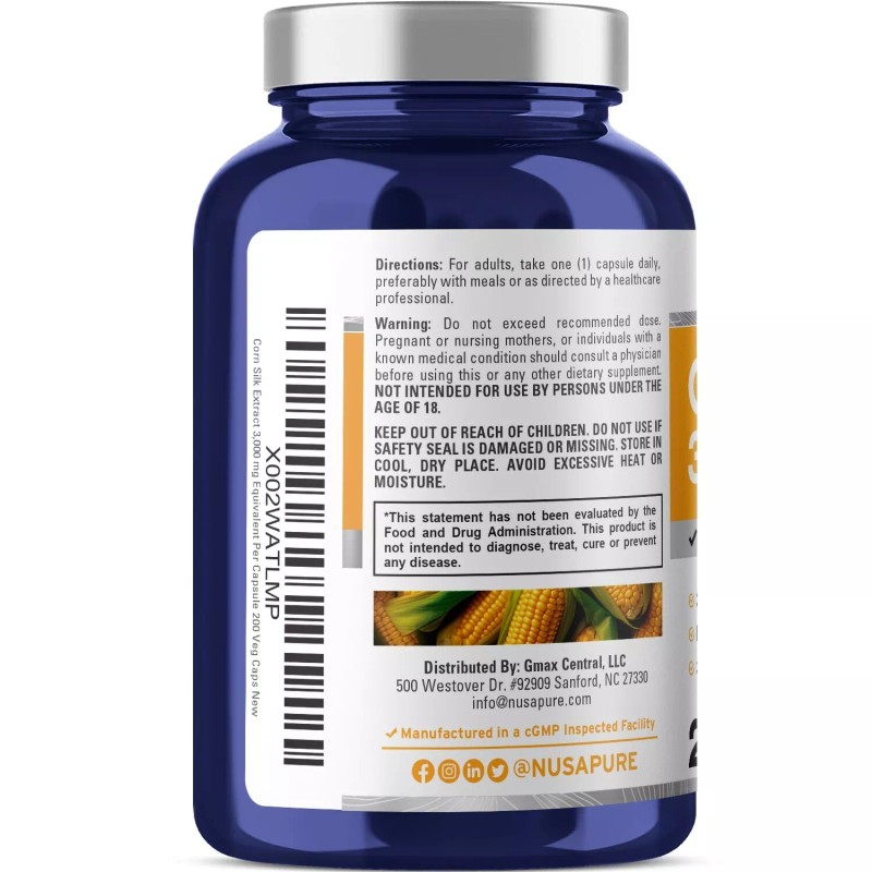 NusaPure Corn Silk Extract 3,000 mg per caps - 200